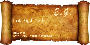 Enk Győző névjegykártya